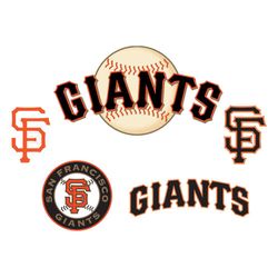 San Francisco Giants 5 Pack Baseball Team MLB Team Bundle Svg, Sport Svg, San Francisco Giants Logo Svg, San Francisco G