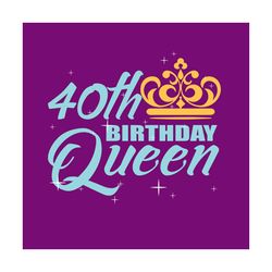 40th Birthday Queen Svg, Birthday Svg, 40th Birthday Svg, 40th Bday Queen Svg, Birthday Queen Svg, Queen Birthday Svg, Q