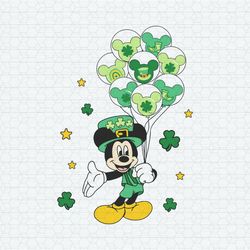 Mickey St Patrick's DayBalloons SVG