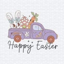 Happy Easter Bunny Easter Truck SVG