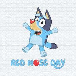 Red Nose Day Cute Bluey Fundraising PNG