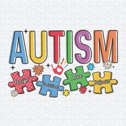 Autism Accept Understand Love Different Puzzle SVG