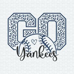 Go Yankees Baseball Team Leopard SVG