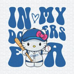 Hello Kitty In My Dodgers Era PNG