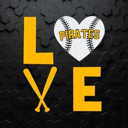 Retro Love Pirates Baseball Mlb Team SVG