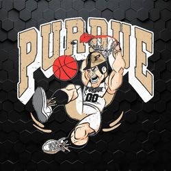 Vintage Purdue Mascot Basketball SVG