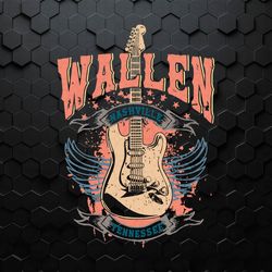 Retro Wallen Nashville Tennessee Guitar SVG