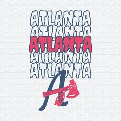 Retro Atlanta Baseball Team Logo SVG