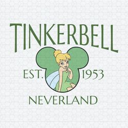 Tinkerbell Est 1953 Neverland Mickey Ear Disney SVG
