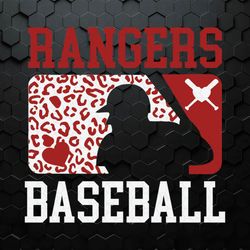 Retro Rangers Baseball MLB Player Logo SVG