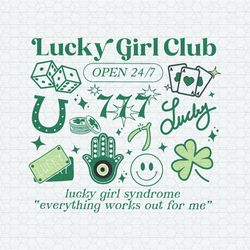 Retro Lucky Girl Club St Patrick's Day SVG
