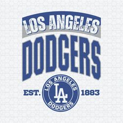Los Angeles Dodgers Circle Logo Vintage Svg Digital Download