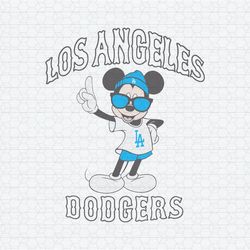 Mickey Mouse Los Angeles Dodgers Baseball SVG