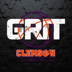 Retro Grit Clemson Basketball Team SVG