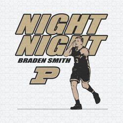 Night Night Braden Smith Purdue Player SVG