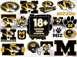 18 Files Missouri Tigers Football Svg Bundle, Mizzou Football Logo Svg, NCAA Svg