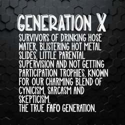 Generation X Survivors Of Drinking Hose SVG