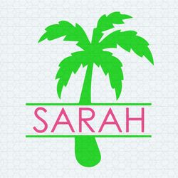 Palm Tree SVG Split Name Frame SVG