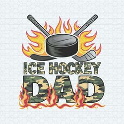 Camouflage Ice Hockey Dad PNG