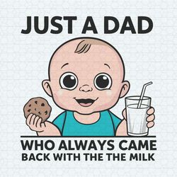 Just A Dad Who Always Came Back With The Milk SVG