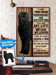 Black Russian Terrier Personalized Poster & Canvas, Dog Canvas Wall Art, Dog Lovers Gifts