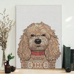 Dog Portrait Canvas, Dog Canvas Print, Dog Poster Printing, Dog Painting Posters, Dog Wall Art Canvas