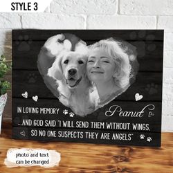 God Said I Will Send Them Without Wings Dog Personalized Canvas Poster, Gifts for Dog Mom