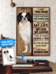 Japanese Chin Personalized Poster & Canvas, Dog Canvas Wall Art, Dog Lovers Gifts