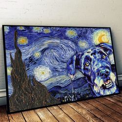 Kerry Blue Terrier Poster & Matte Canvas, Dog Wall Art Prints, Canvas Wall Art Decor