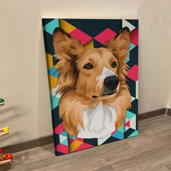 portrait canvas, dog canvas wall art, dog canvas print, painting canvas, canvas print, dog canvas painting