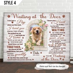 Waiting At The Door Dog Matte Canvas Poster, Personalized Framed Print, Gift For Dog Lovers