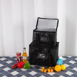 28L Insulated Thermal Cooler Bag Insulation To Keep Cold Large Capacity Portable Lunch Bag Zip Picnic Camping Bags