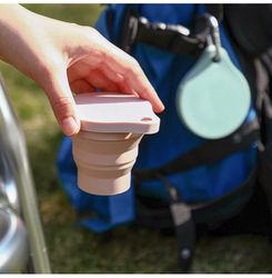 Outdoor Travel Retractable Drinking Mug Temperature Resistant Silicone Mug Portable Retractable Mouthwash Mug