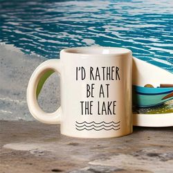 Lake House Gift, Lake Life Mug, Lakeaholic, Lake House Decor, Anchor House Mug