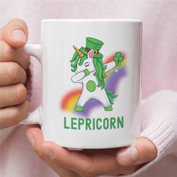 Lepricorn Leprechaun Unicorn, Unicorn Mug, St Patricks Day, St Patrick Day Mug, Irish Mug