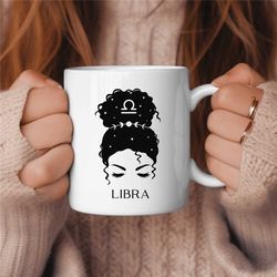 Libra Coffee Mug, Zodiac Birthday Gift for Her, Horoscope Ceramic Mug 6