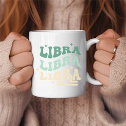 Libra Coffee Mug, Zodiac Birthday Gift for Her, Horoscope Ceramic Mug
