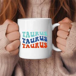 Taurus Coffee Mug, Zodiac Birthday Gift for Her, Horoscope Ceramic Mug 5