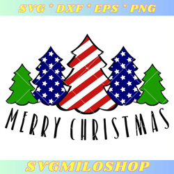 American Flag Christmas Tree Svg, American Flag Svg