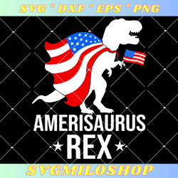 Amerisaurus Rex American Flag Svg, American Patriotic Svg
