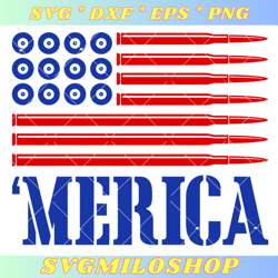 Bullet American Flag Svg, 4th of July American flag Svg