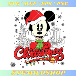 Christmas Character Mouse Svg, Merry Xmas Svg