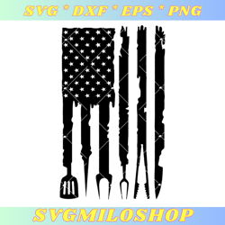 FBBQ American Flag Svg, American Barbecue Svg, Funny Grill