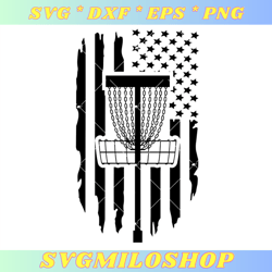 Frisbee Golf Svg, Disc Golf Svg, American Flag Basket Svg