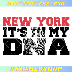 New York Its In My DNA Svg, New York Love Svg, USA Map Svg
