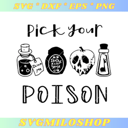 Pick Your Poison Halloween Svg, Halloween Ghost Svg