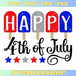 Popsicles Fourth of July Svg, Happy 4th of July Svg
