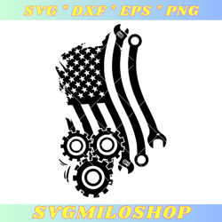 Tools Mechanic American Flag Svg, American Flag Svg