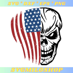 USA Skull Flag Svg, American Skull Flag Svg, Skull Flag Svg