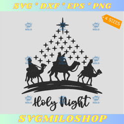 Holy Night Embroidery Design  Nativity  Christmas Embroidery Design